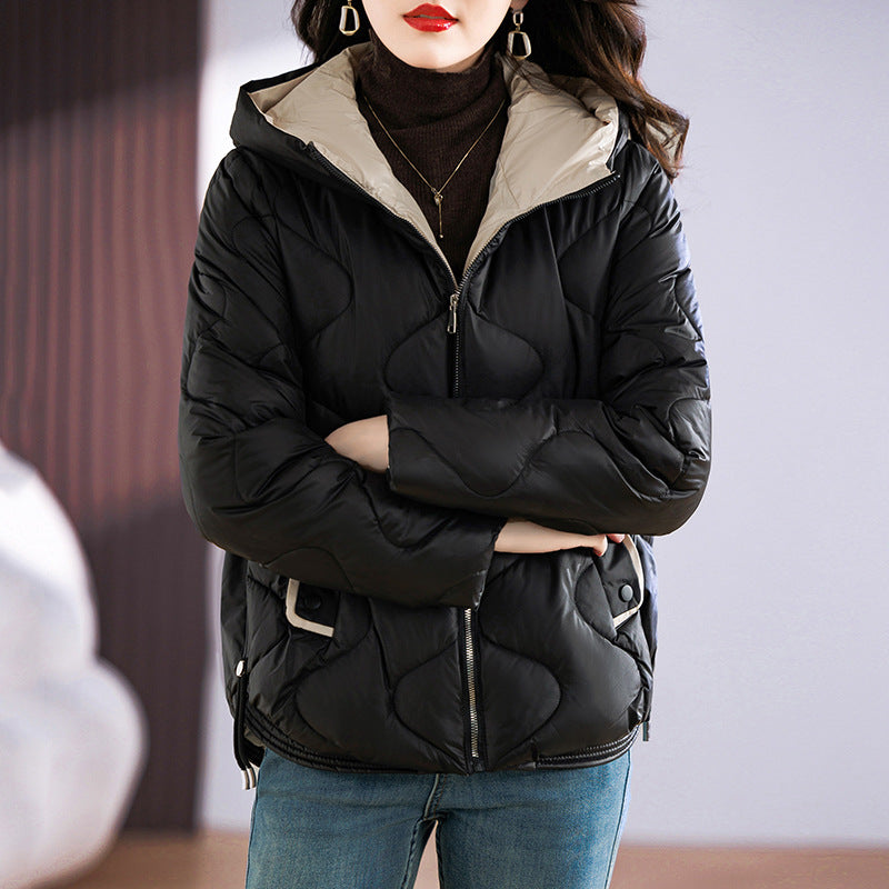 Griffin | Womens Puffer Jacket Hooded Short Padded Warm Winter Coat