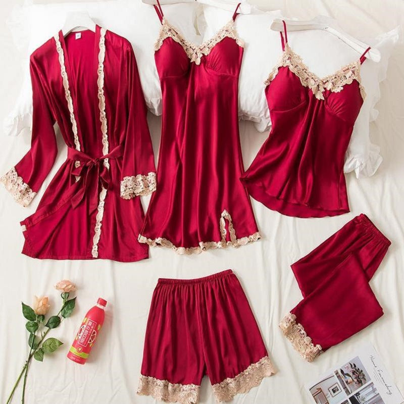 Beatrice | Womens Satin Cami Robe Lounge Set