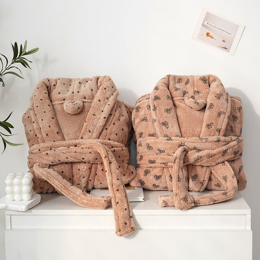 Yorick | Womens Dressing Gown Fleece Hooded Bathrobe Robe