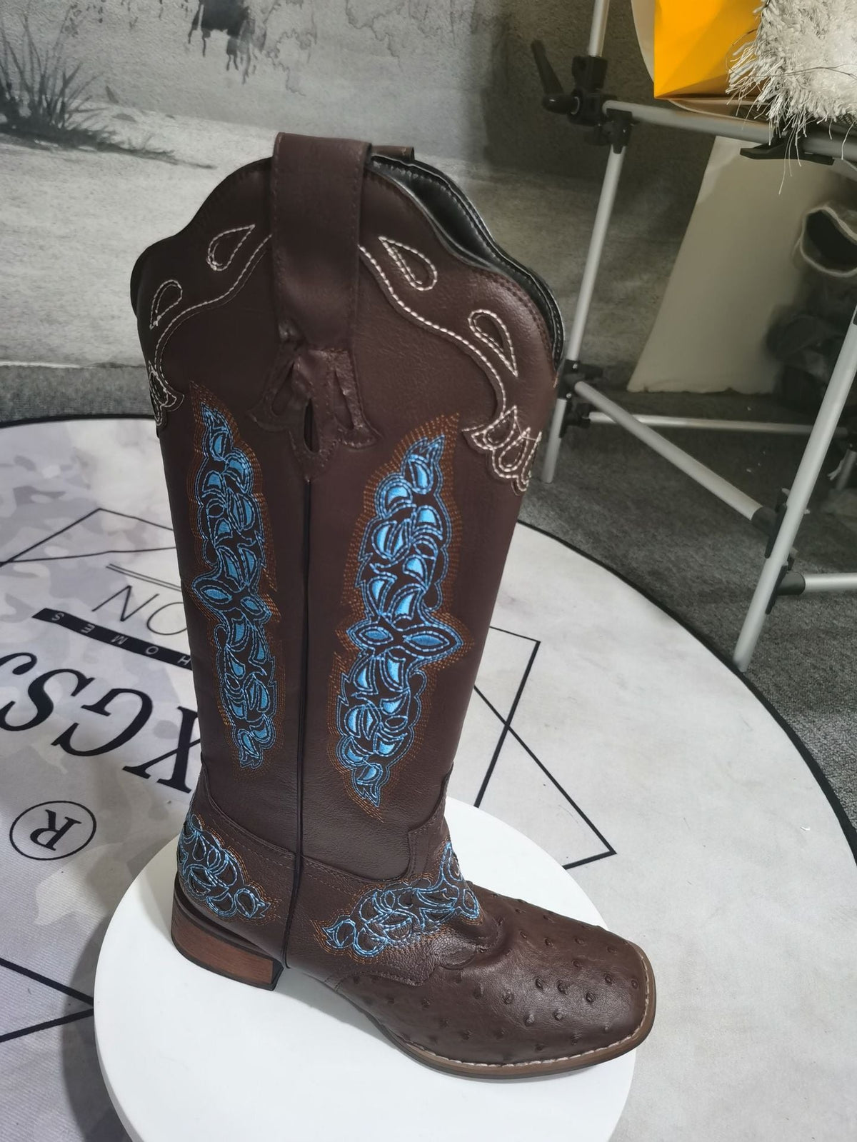 Arabella | Womens Western Boots Square Toe Chunky Heel Riding Long Boots