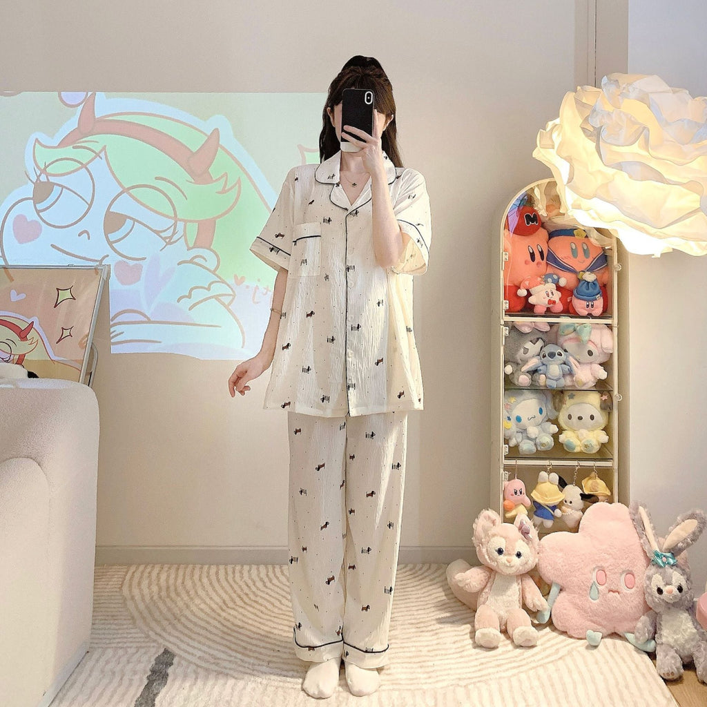 Maisie | Womens Cotton Three Piece Pyjama Set