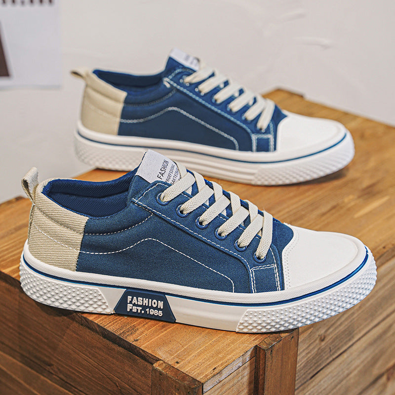 Colm | Mens Trainers Canvas Sneakers Breathable Skate Casual Shoes - 6