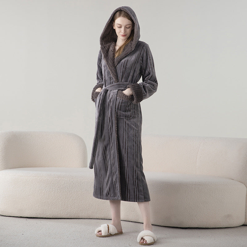Quill | Womens Dressing Gown Velvet Bathrobe Robe Loungewear