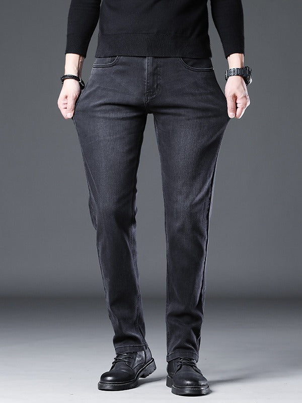 Vesper | Mens Straight Leg Loose Fit Stretch Baggy Casual Jeans - 2