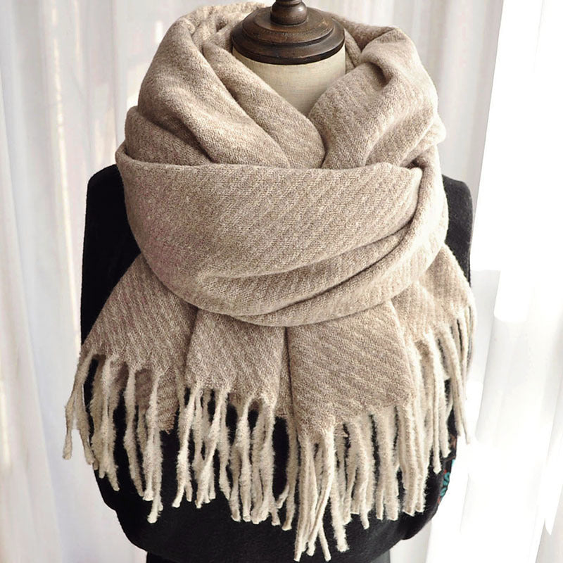Quill | Womens Autumn Winter Warm Soft Gradient Long Shawl Scarf - 7