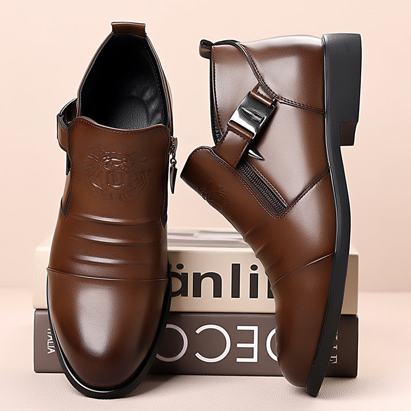 Archer | Mens Business Casual Pointed Leather Formal Shoes - 4