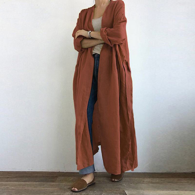 Dexter | Womens Shirt Dress Long Sleeve Longline Belted Midi Dress