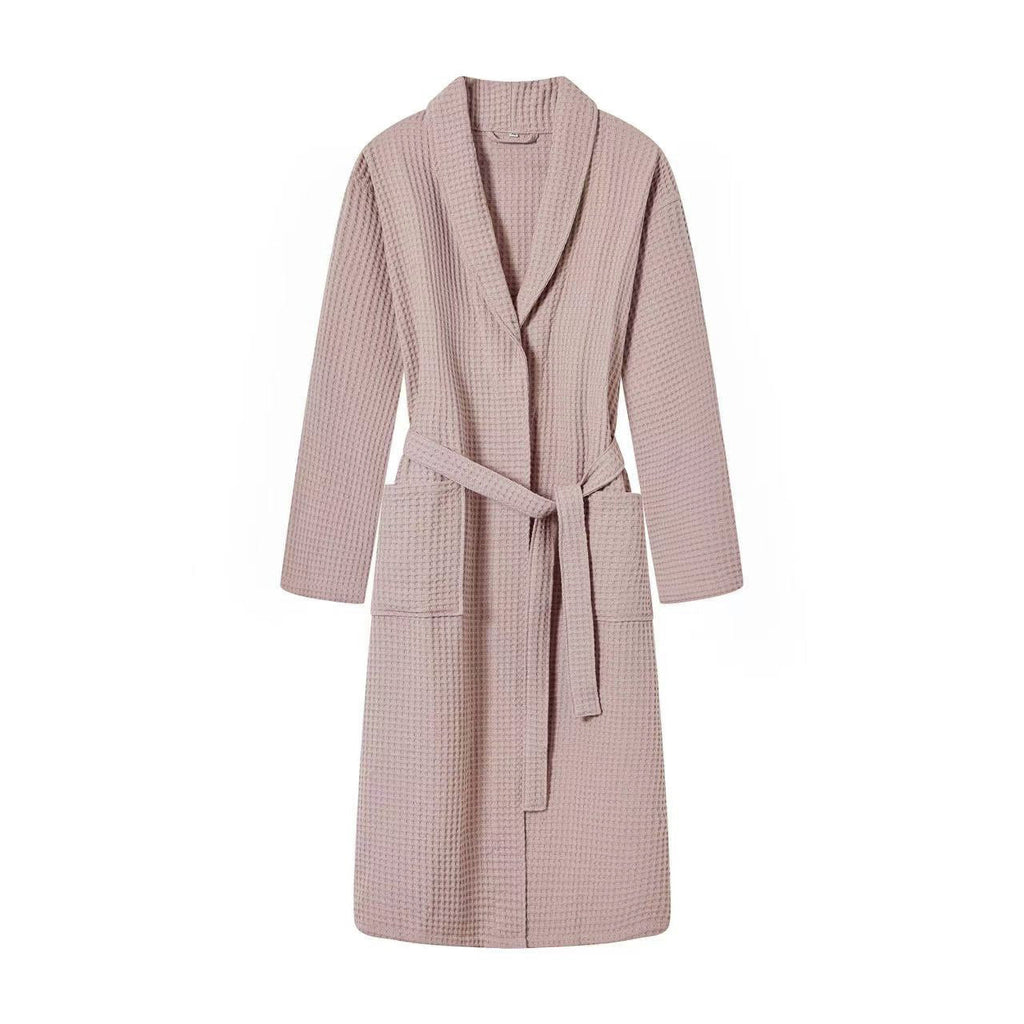 Rowan | Womens Dressing Gown Cotton Waffle Bathrobe Robe