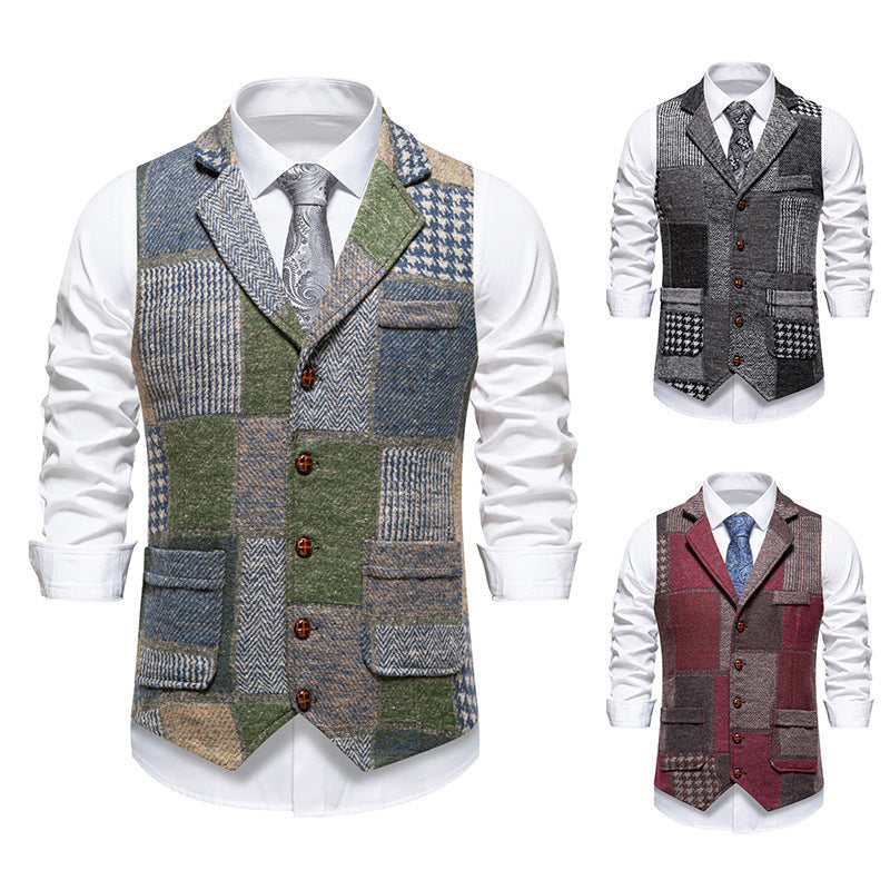 Abel | Mens Vintage Retro Single Breasted Party Vest - 2