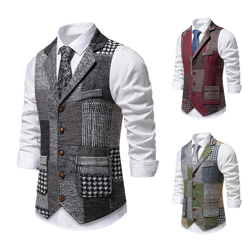Abel | Mens Vintage Retro Single Breasted Party Vest - 4