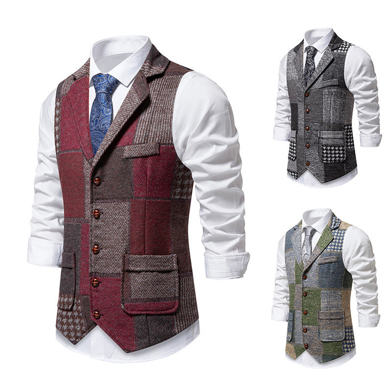 Abel | Mens Vintage Retro Single Breasted Party Vest - 5