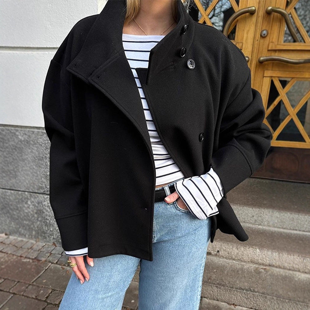 Adelaide | Womens Stand Collar Wool Blend Jacket - 1