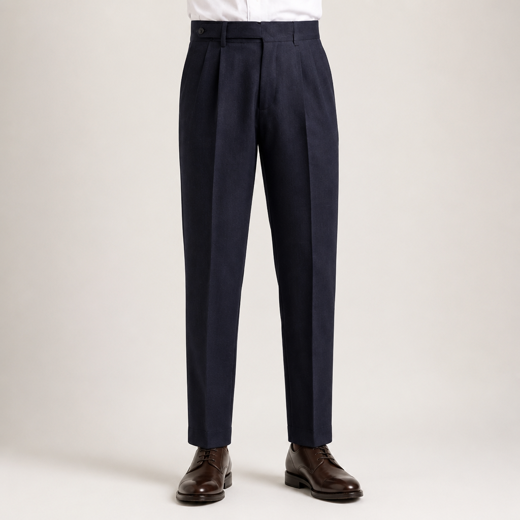 Alba | Mens Casual Vintage Anti Wrinkle Commuter Trousers, Black