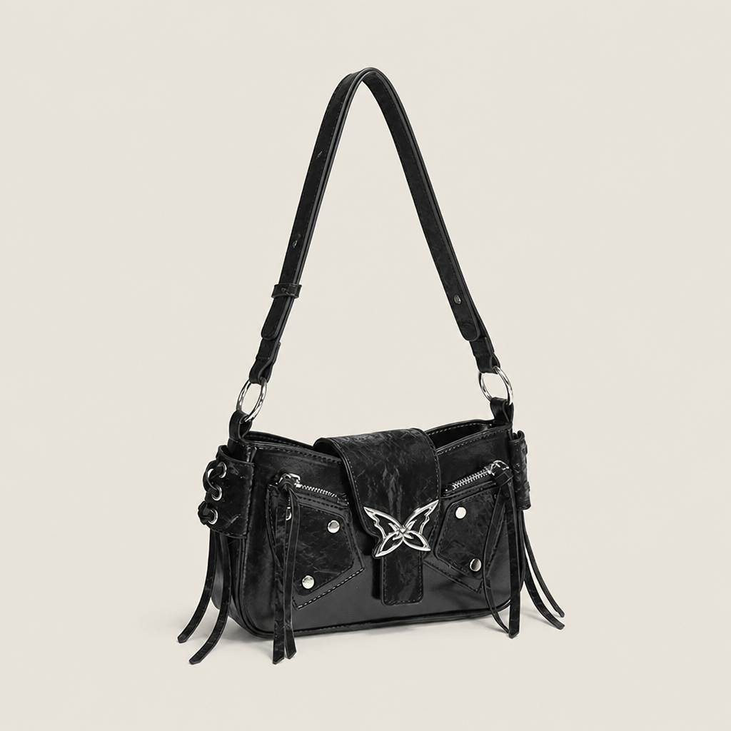 Aldo | Womens Crossbody Bag Bow Motorcycle Shoulder Handbag, Black