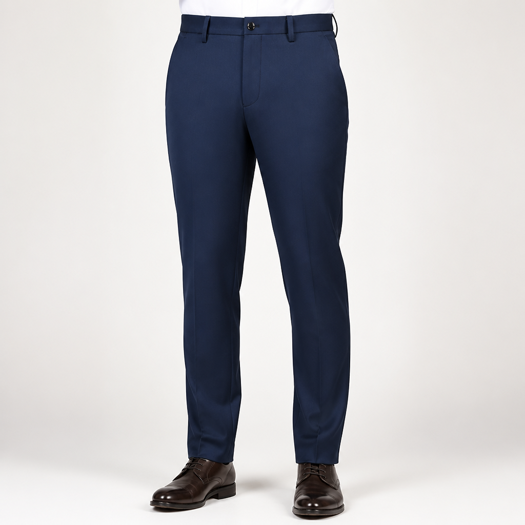 Ambrose | Mens Stretch Non Iron Dress Pants, Royal Blue