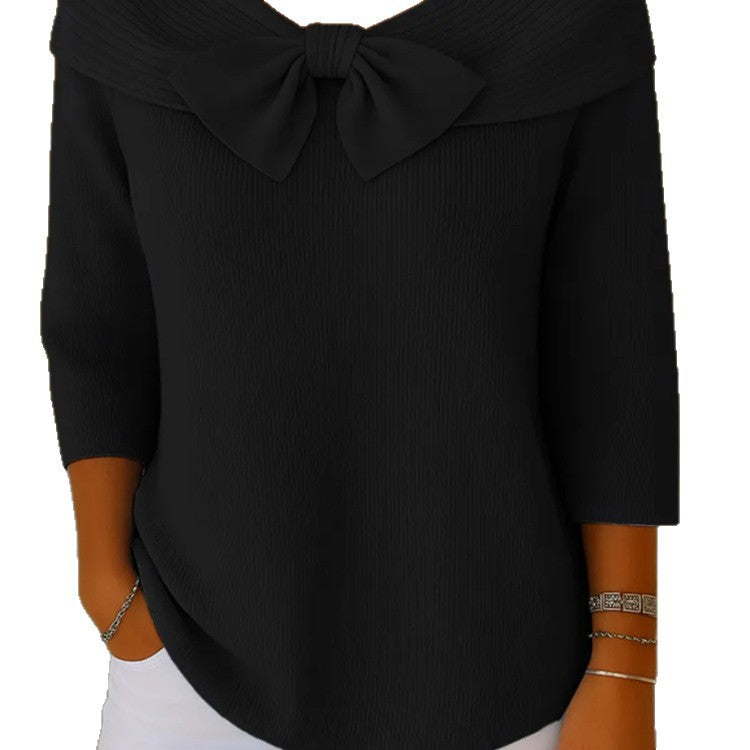 Arabella | Womens French Light Long Sleeve Knitted Jumper Top - 5