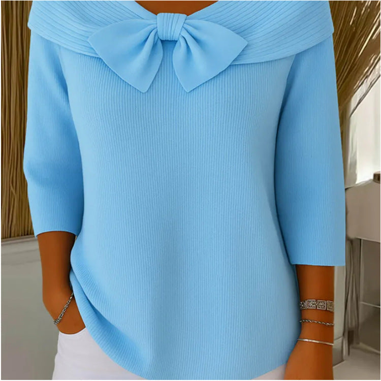 Arabella | Womens French Light Long Sleeve Knitted Jumper Top - 6