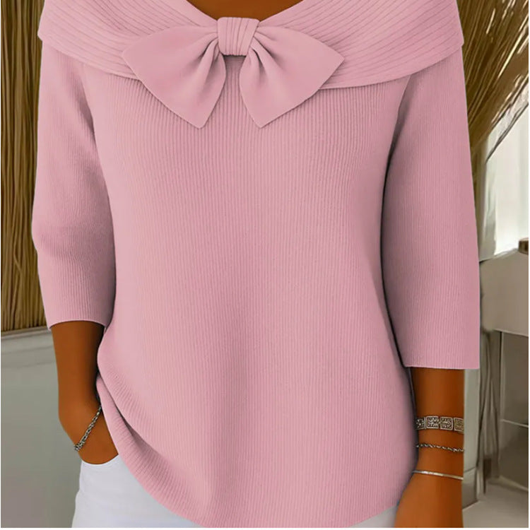Arabella | Womens French Light Long Sleeve Knitted Jumper Top - 7