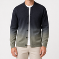 Barnaby | Mens Knit Cardigan Gradient Premium Jumper Sweater Coat, Green