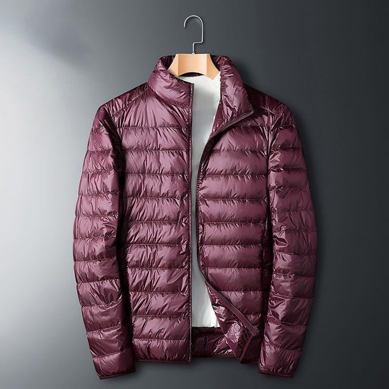 Barnaby | Mens Quilted Lightweight Puffer Jacket, Wine Red