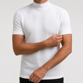 Barrett | Mens Slim Fit Turtleneck Short Sleeve T Shirt, White