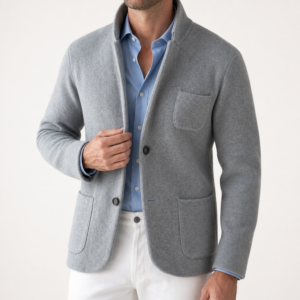 Bertram | Mens Casual Lapel Autumn Jacket, Grey