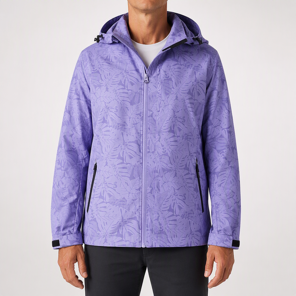 Blossom | Mens Waterproof Jacket Hooded Windproof Softshell Outdoor Coat, Purple
