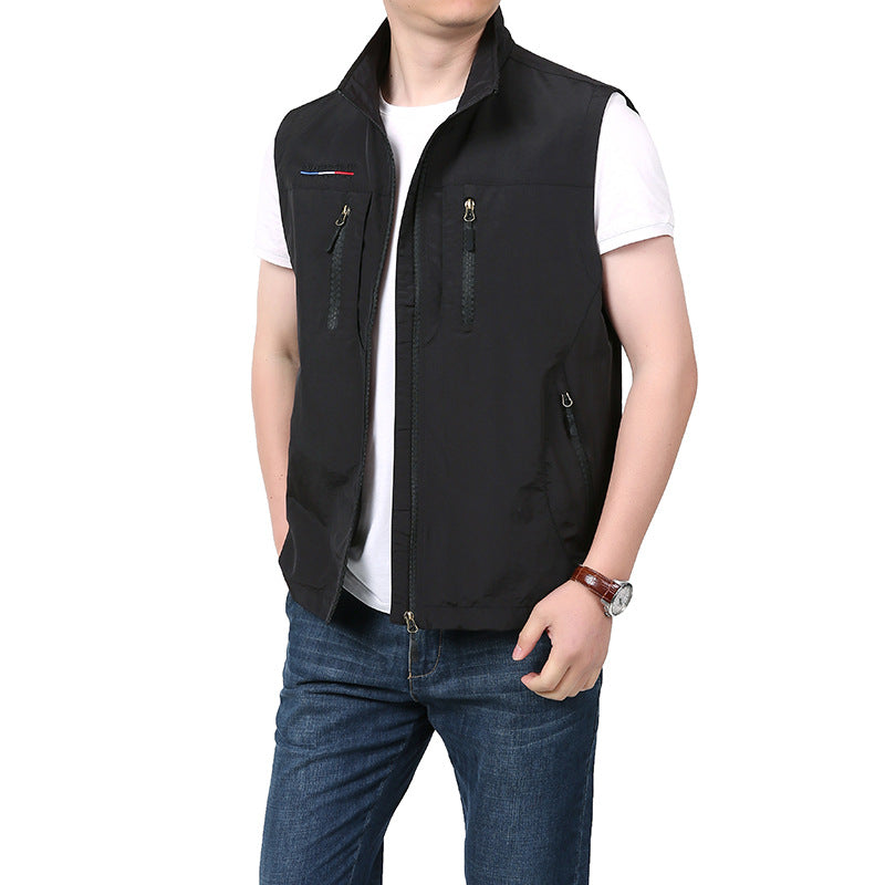 Brennan | Mens Quick Dry Pocket Outdoor Work Gilet Vest - Black