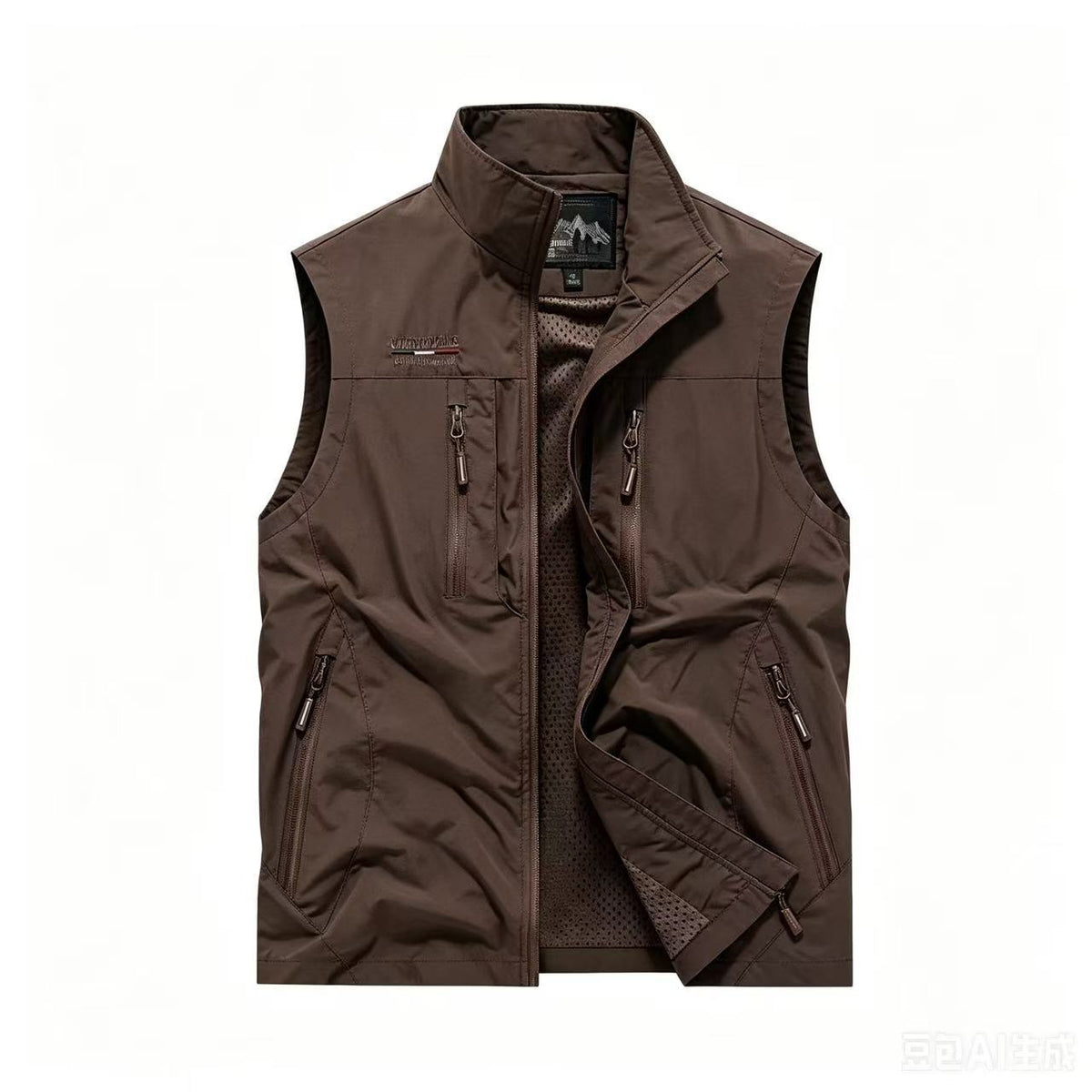 Brennan | Mens Quick Dry Pocket Outdoor Work Gilet Vest - Brown