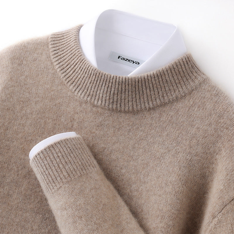 Callum | Mens Half Turtleneck Knitted Pullover Jumper - Purple