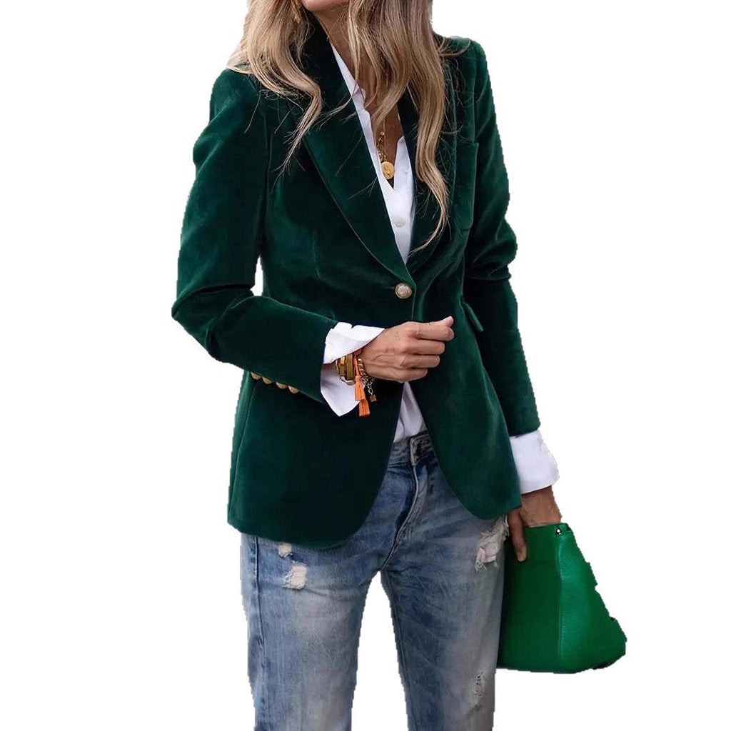 Camille | Womens Slim Fit Velvet Blazer - 5