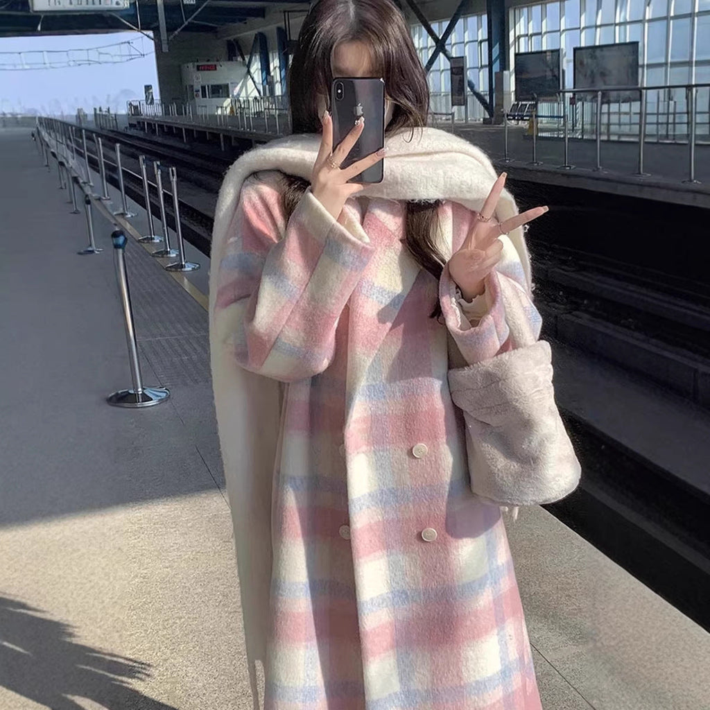 Cecilia | Womens Plaid Wool Blend Coat - 3