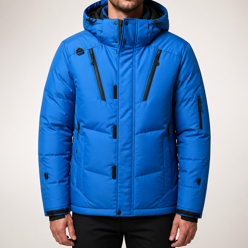Colt | Mens Puffer Hooded Padded Winter Warm Insulated Jacket, Blue