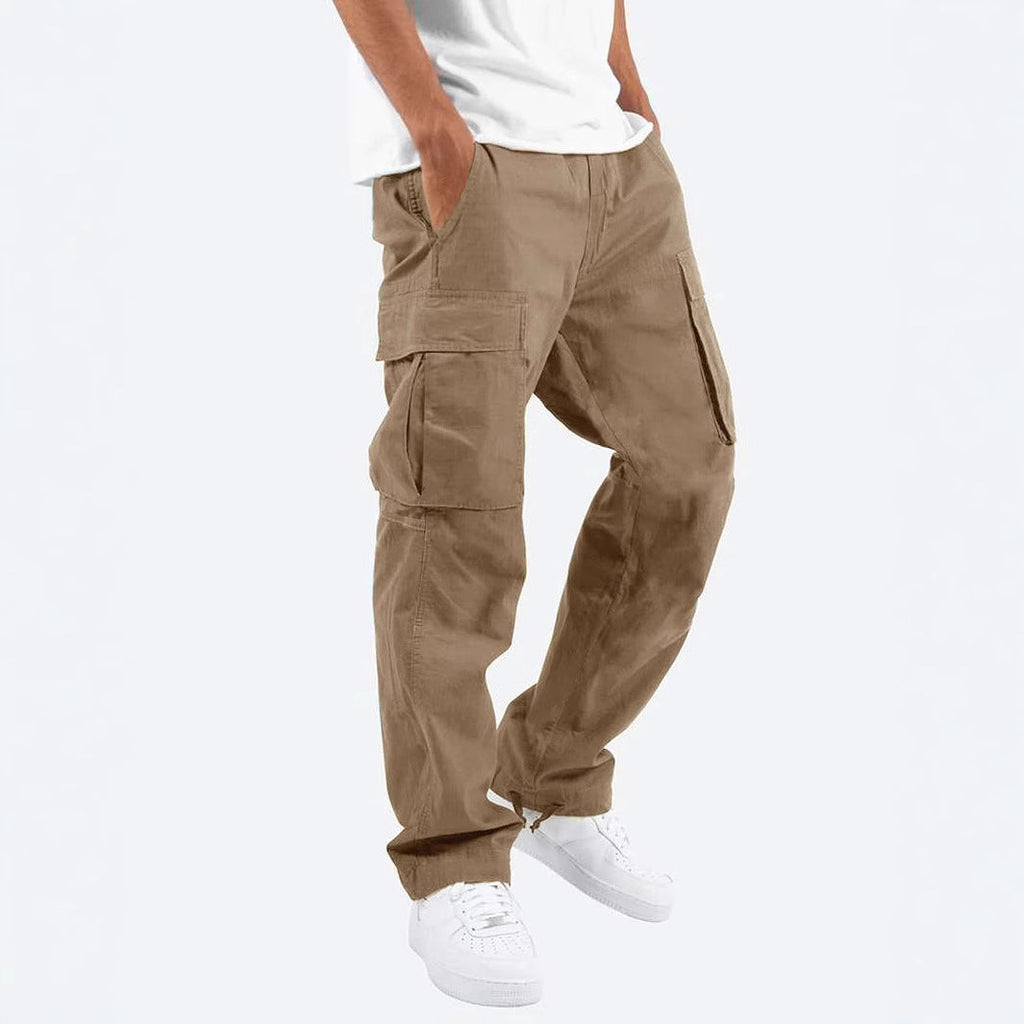 Colter | Mens Drawstring Pocket Cargo Work Trousers Pants - 4