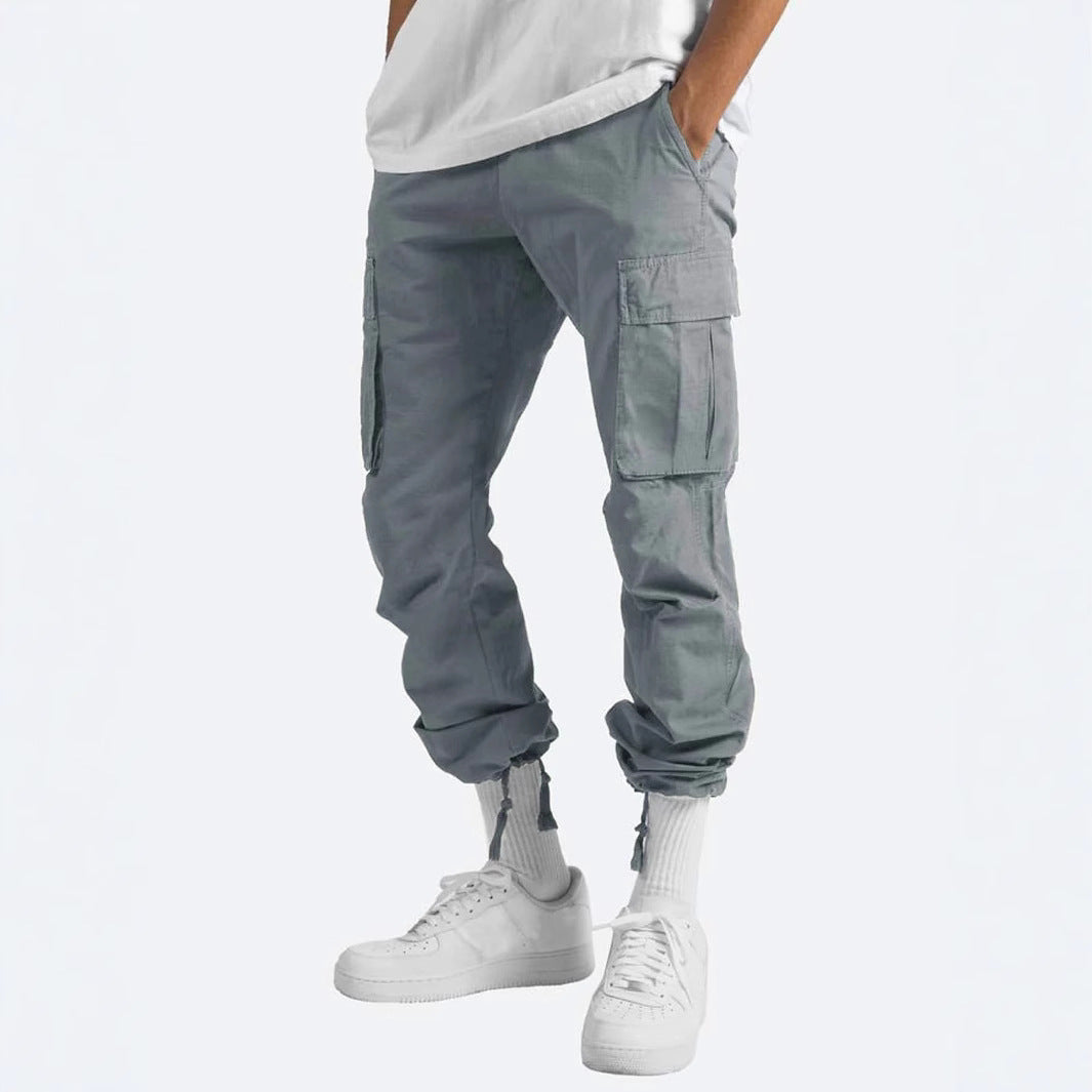 Colter | Mens Drawstring Pocket Cargo Work Trousers Pants - 5