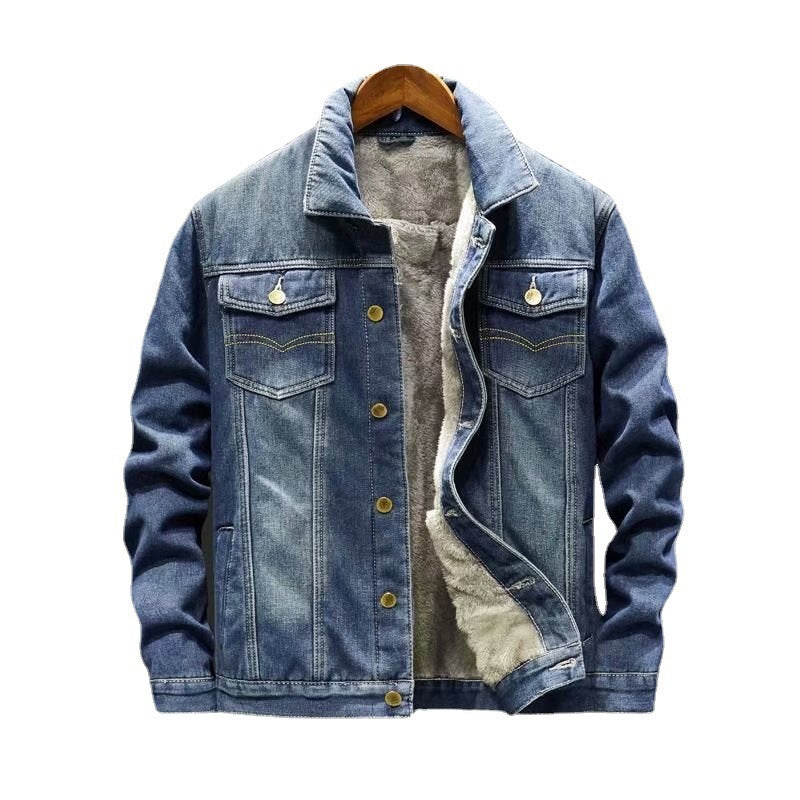 Cormac | Mens Fleece Lined Denim Jacket - 5
