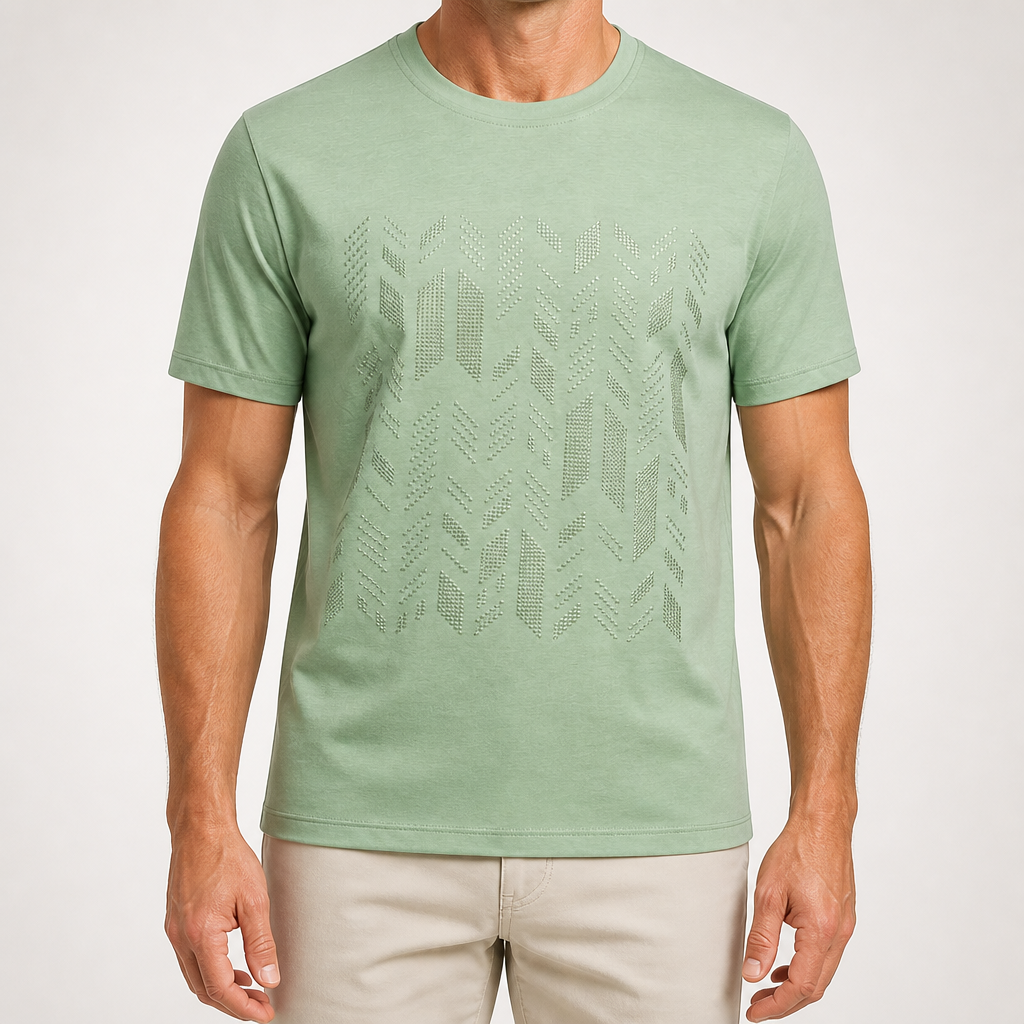 Cormick | Mens European Cotton Short Sleeve T Shirt, Green