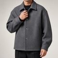 Delphine | Mens Winter Jacket Wool Autumn Casual Loose Jacket, Grey