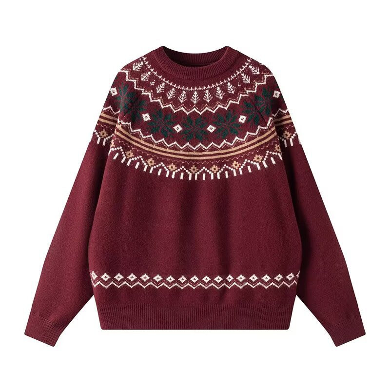 Desmond | Mens Round Neck Knitted Jumper - Red