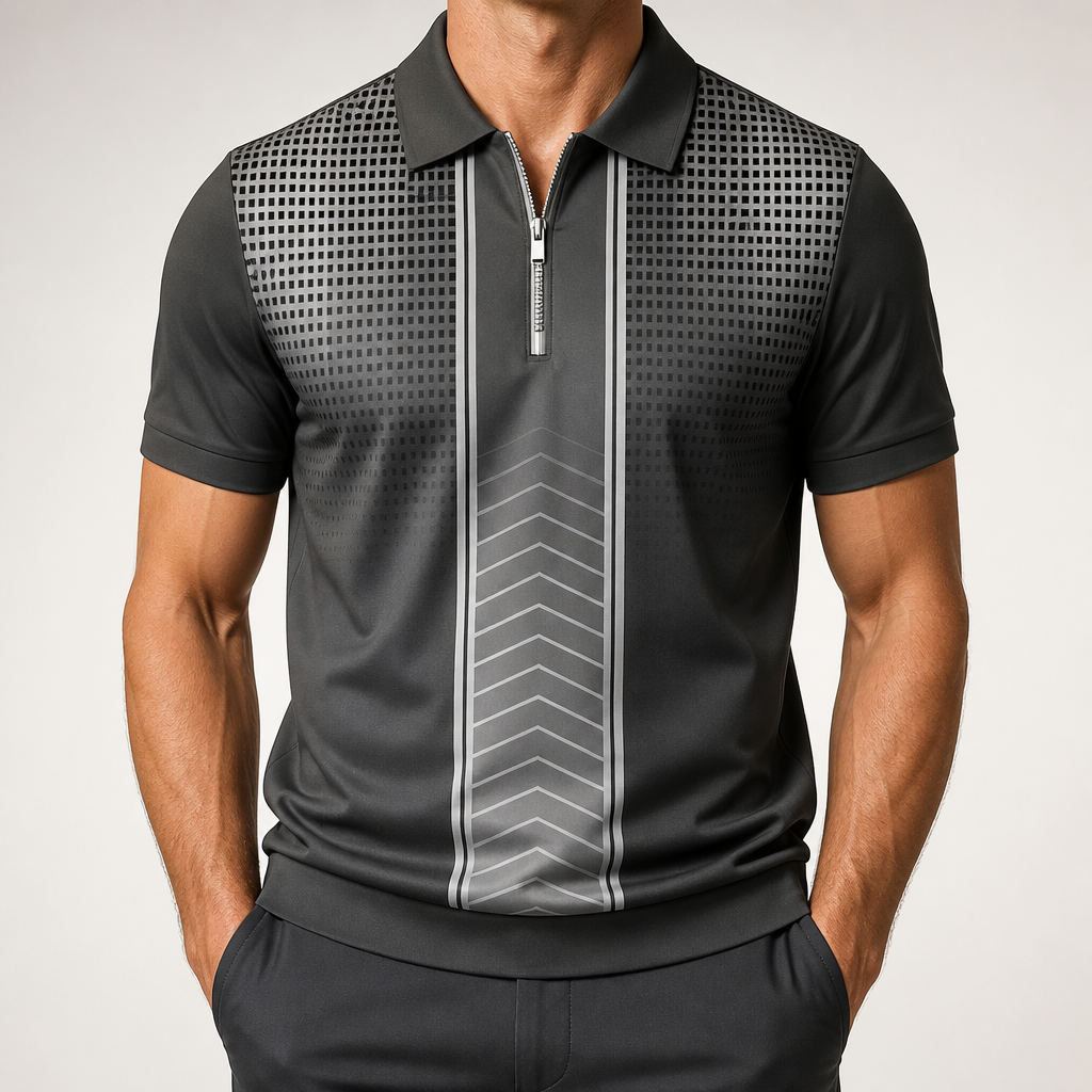 Dorian | Mens Printed Short Sleeve Casual Summer Polo Polo Shirt, Multi 6