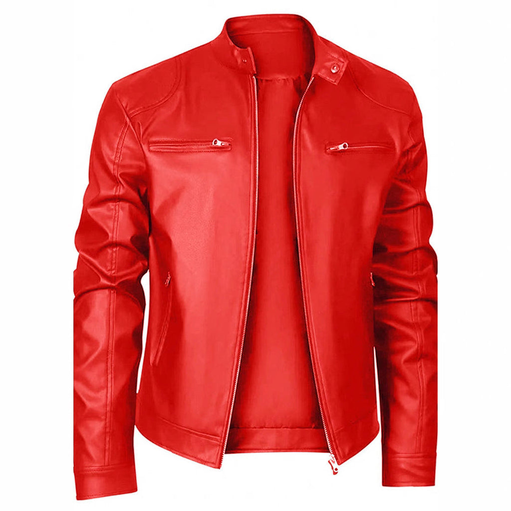Duncan | Mens Slim Fit Faux Leather Jacket