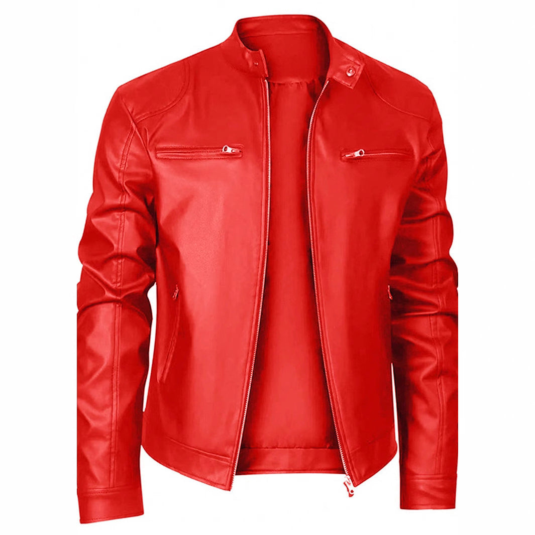 Duncan | Mens Slim Fit Faux Leather Jacket