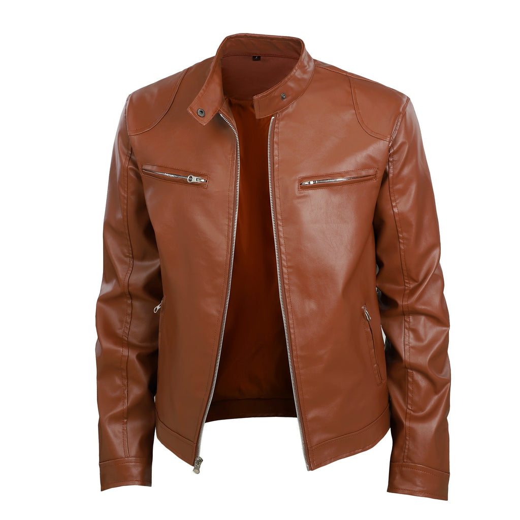 Duncan | Mens Slim Fit Faux Leather Jacket