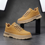Easton Orthopedic Leather Sneakers - Wheat