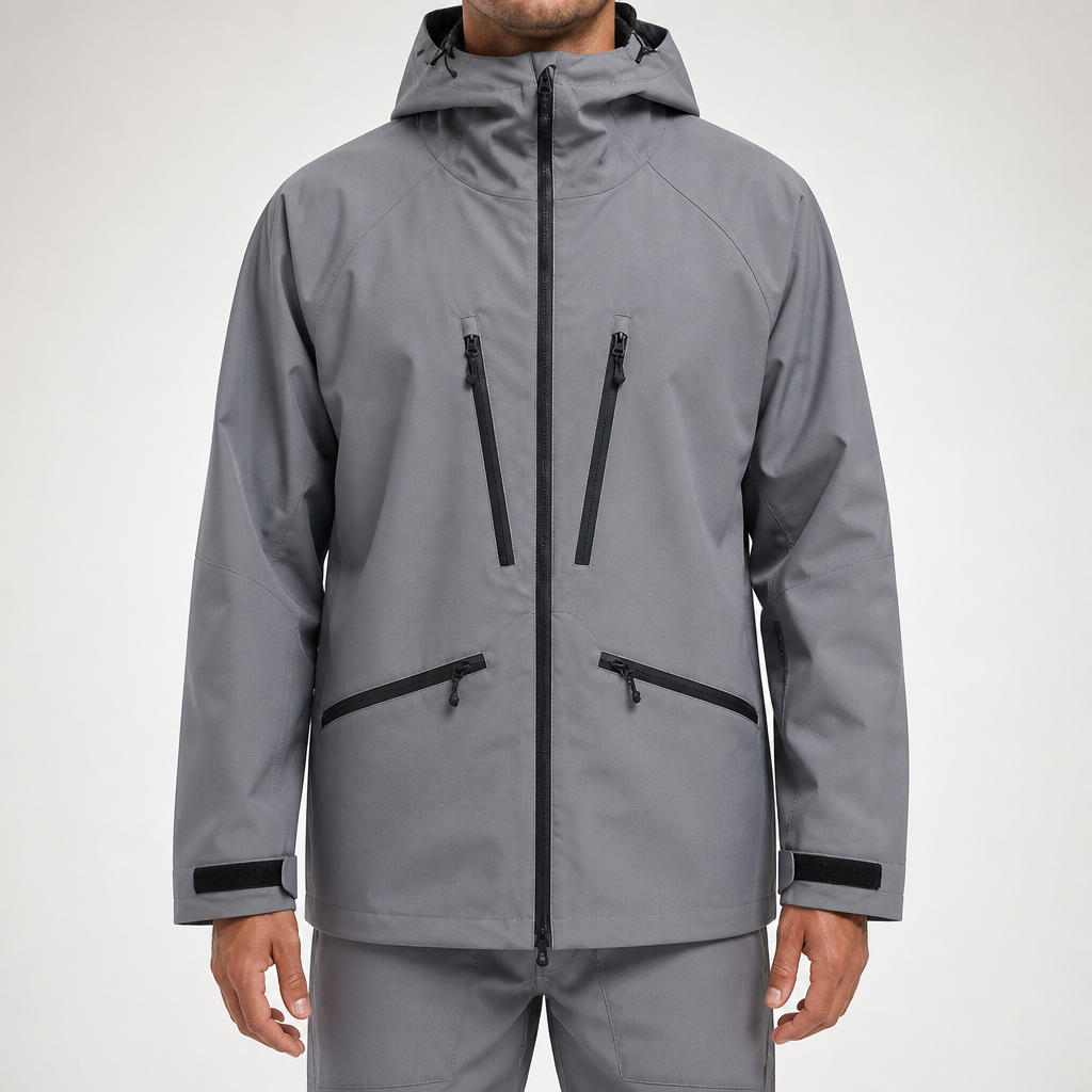 Elke | Mens Ski Jacket Waterproof Windproof Snowboard Winter Coat, Grey