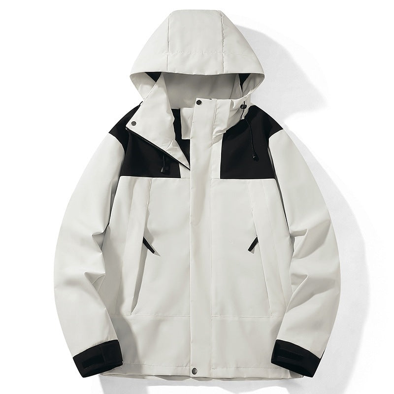 Ellis | Mens Waterproof Hardshell Ski Jacket, Ivory White