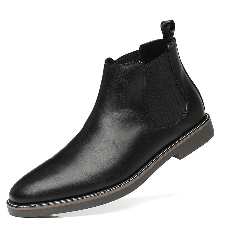 Ellison | Mens Retro Leather Chelsea Ankle Boots - 5