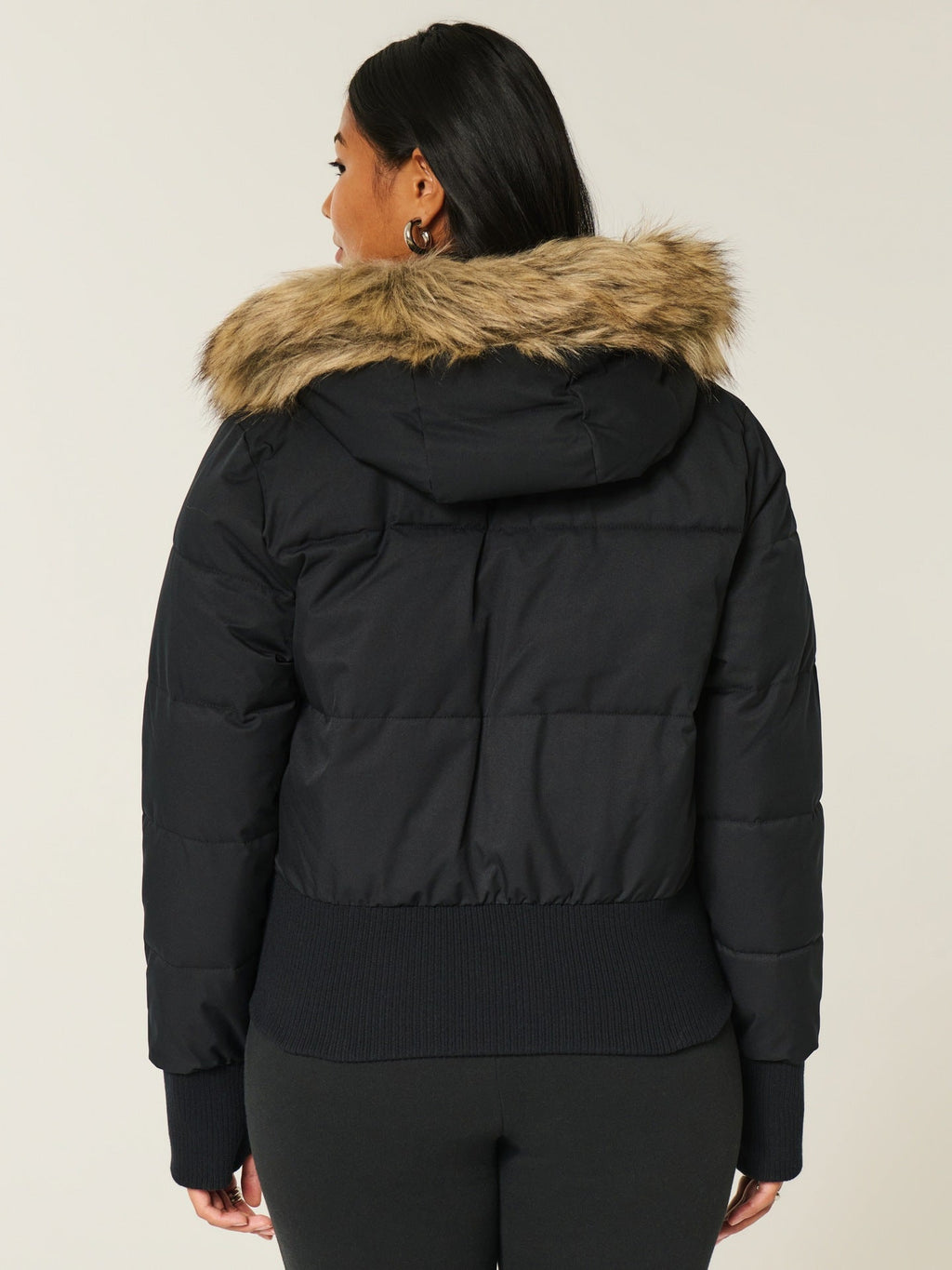 Elodie | Womens Fur Collar Hooded Padded Jacket - 2