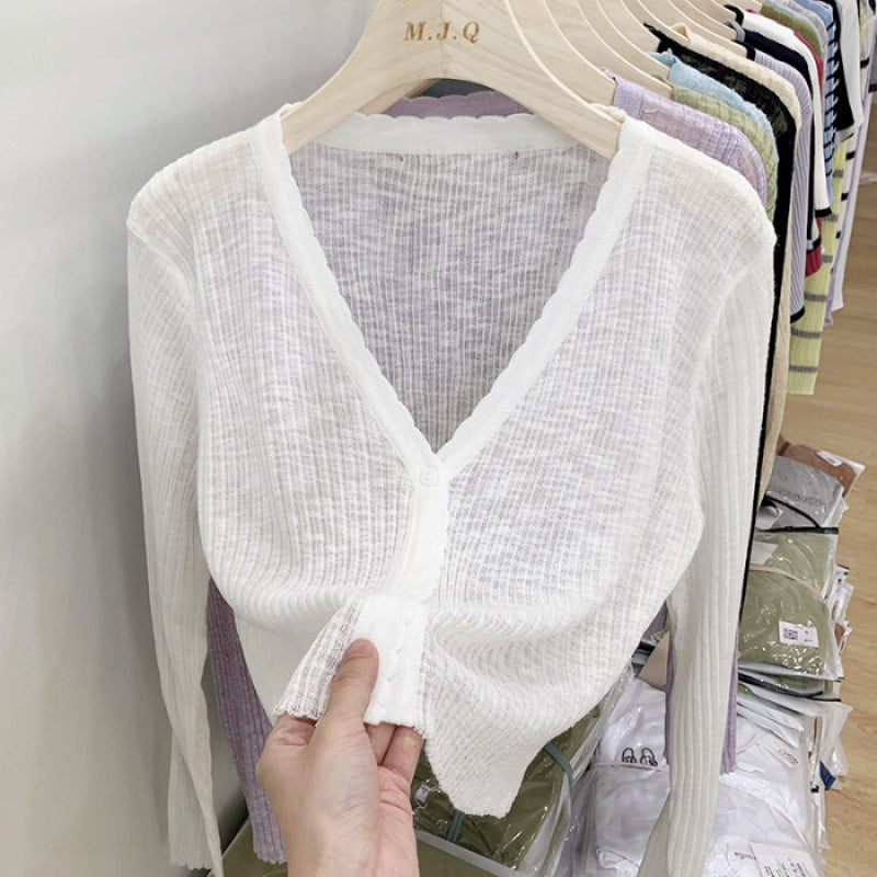 Elowen | Womens Lightweight Ice Silk Knit Sleeveless Cardigan - 7