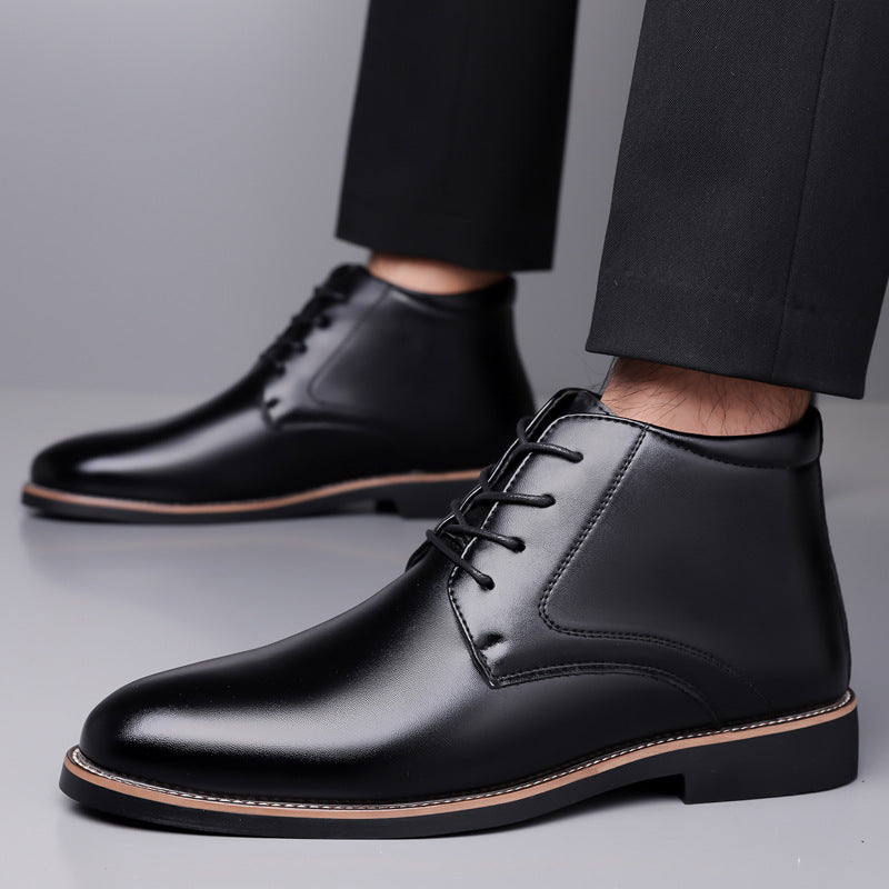 Everett | Mens Lace Up High Top Derby Ankle Leather Boots - 3